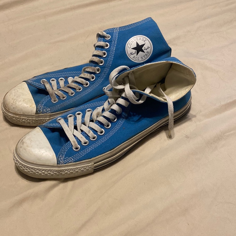 Men’s blue converse high tops - size 10